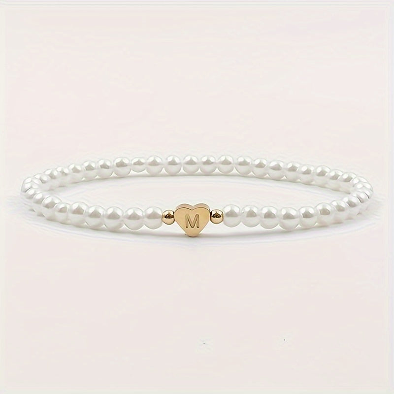 Charming Initial Heart Bracelet