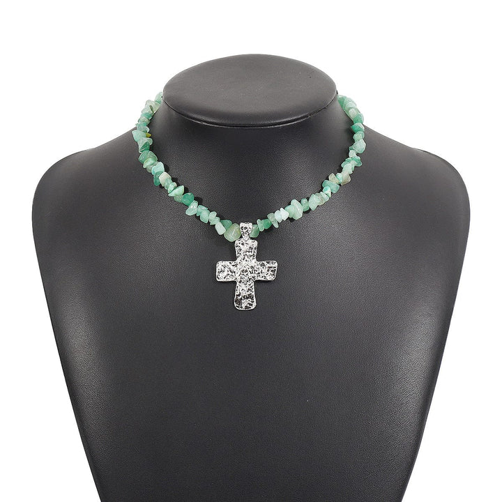 Natural Stone Cross Pendants