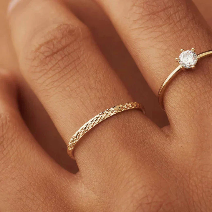 Ameline Gold Lattice Ring