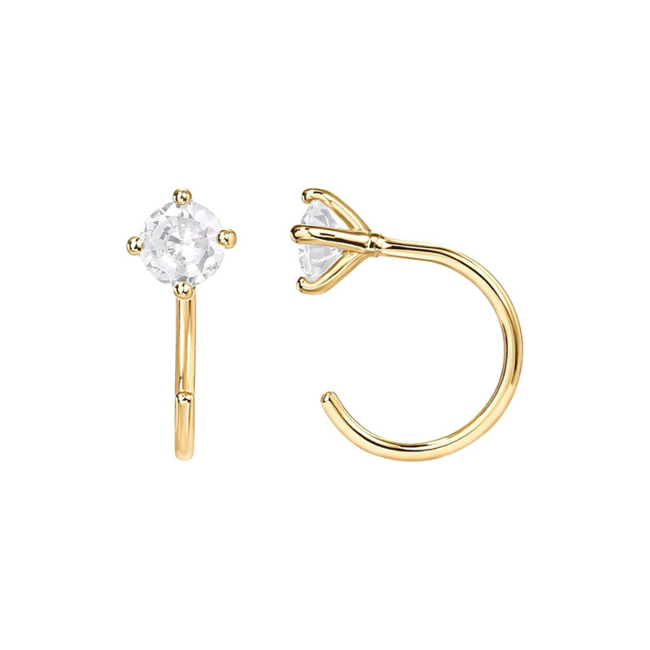 Elegant Gold Diamond Earrings