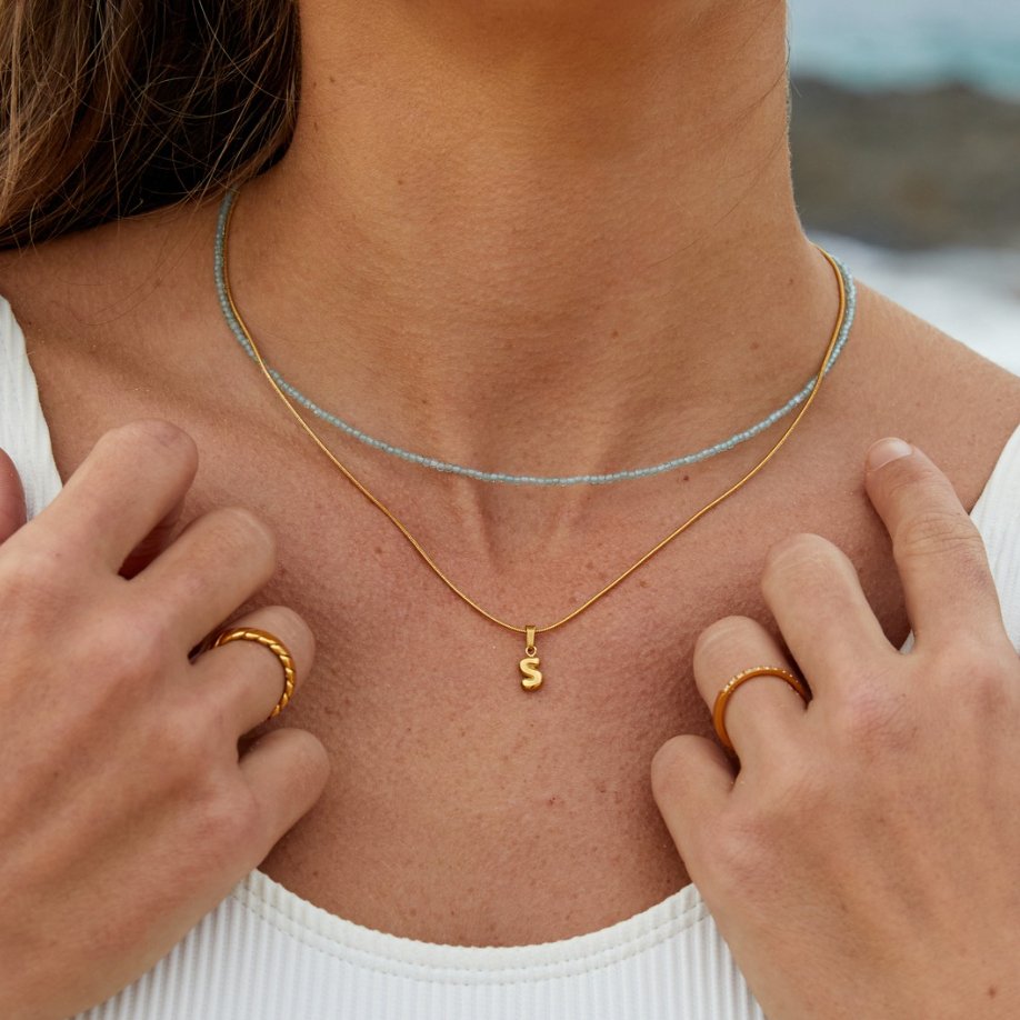 Trendy Bubble Letter Collar