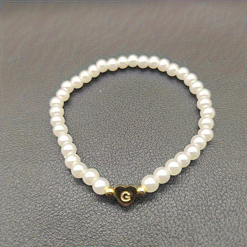 Charming Initial Heart Bracelet