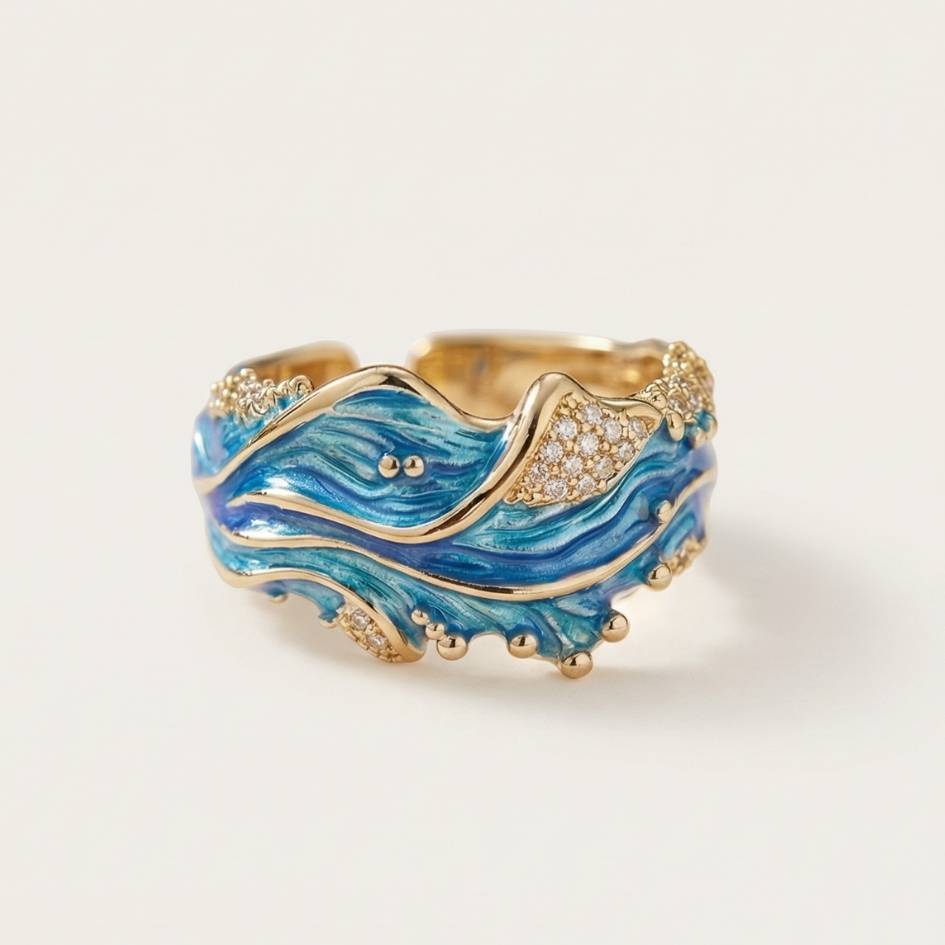 Miralys Vintage Wavy Ring