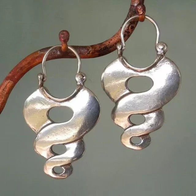 Silver Vintage Spiral Earrings