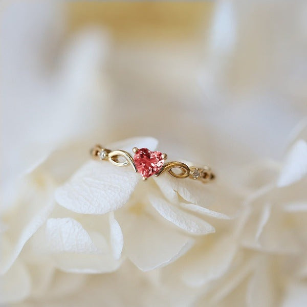Cubic Zirconia Heart Ring