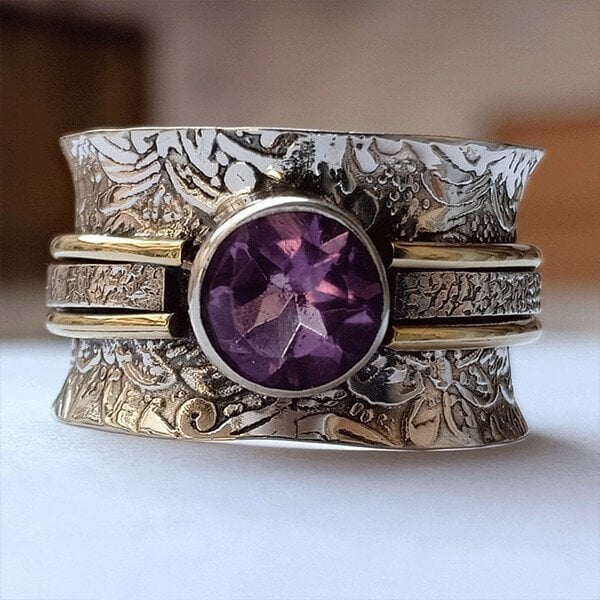 Bohemian Crystal Meditation Ring" can be rewritten as "Boho Crystal Meditation Ring.