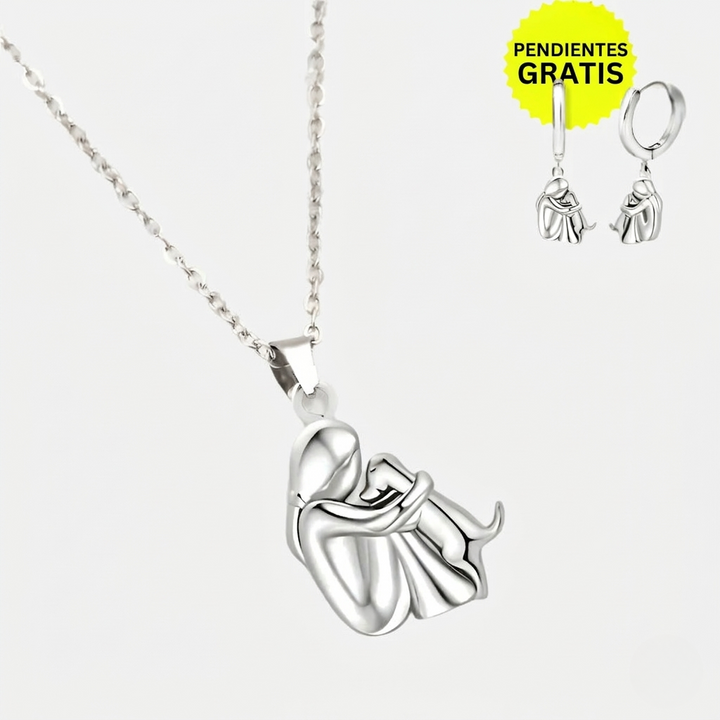 Hug Pendant Necklace with Bonus Earrings – Limited Time Offer!