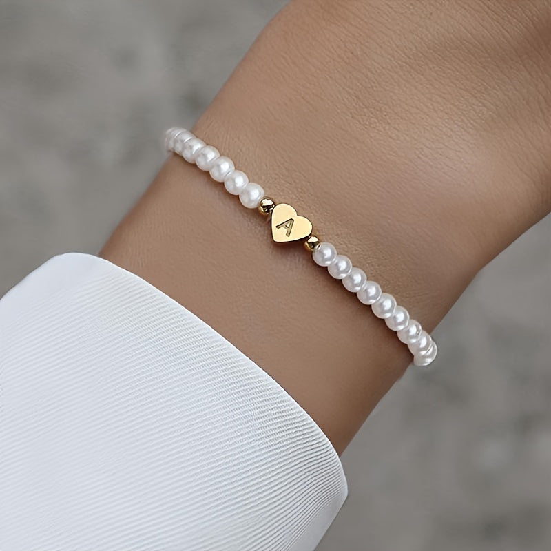 Charming Initial Heart Bracelet