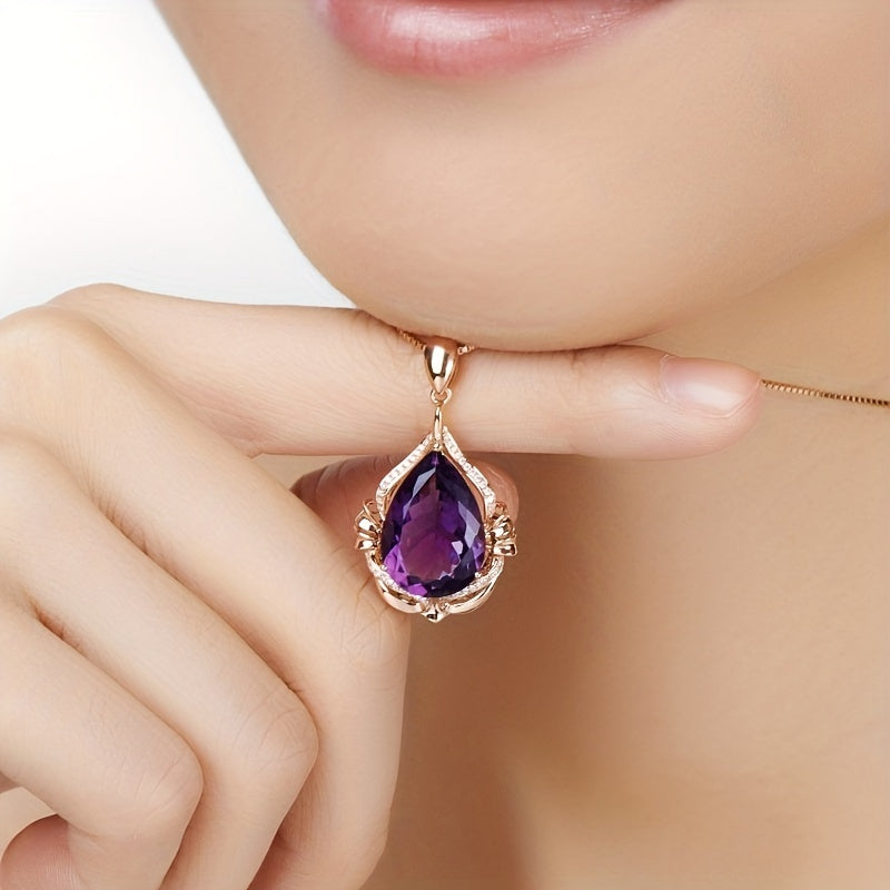 Maria Amethyst Pendant Necklace