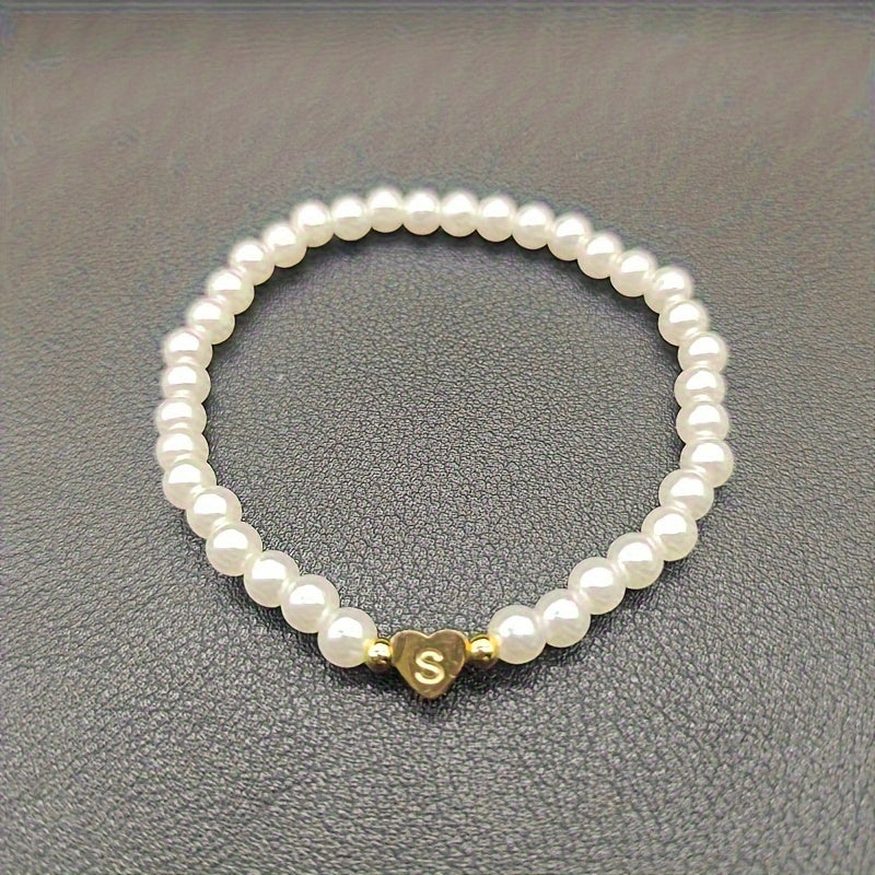Charming Initial Heart Bracelet