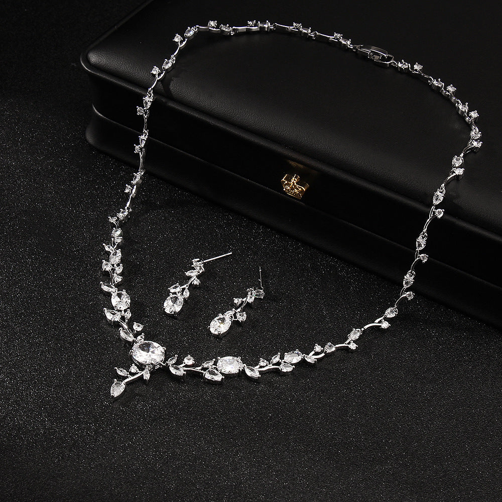 Platinum Petal Jewelry Set