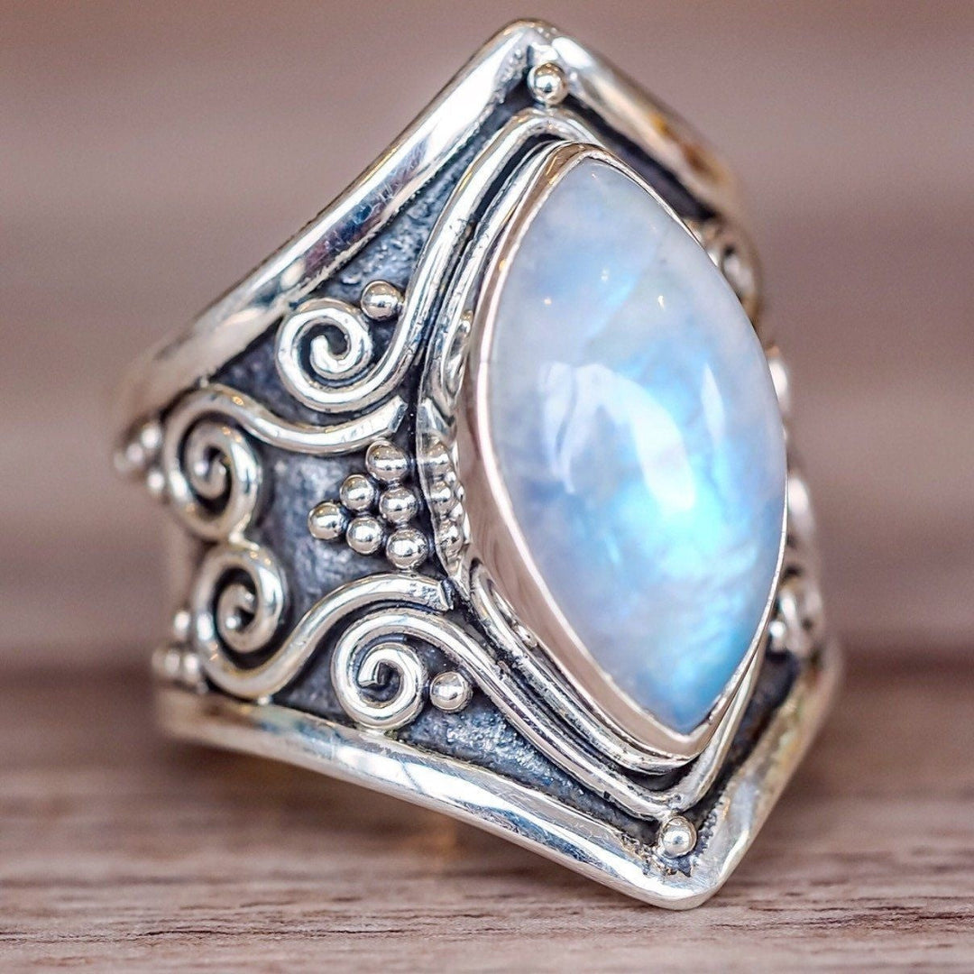 Moonstone Silver Ring