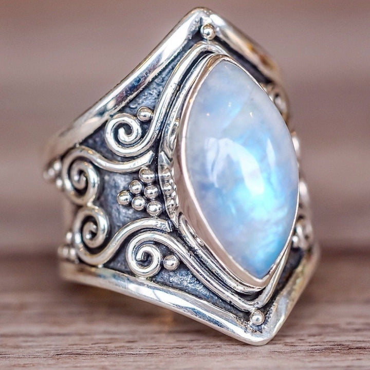 Moonstone Silver Ring