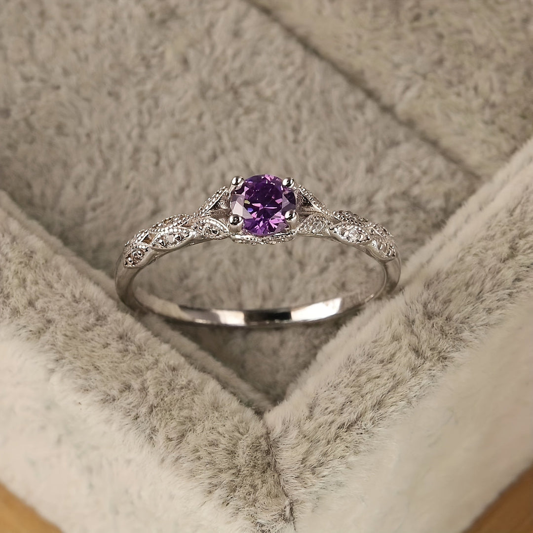 Brigitte Amethyst Ring" can be rewritten as "Brigitte Amethyst Gemstone Ring.