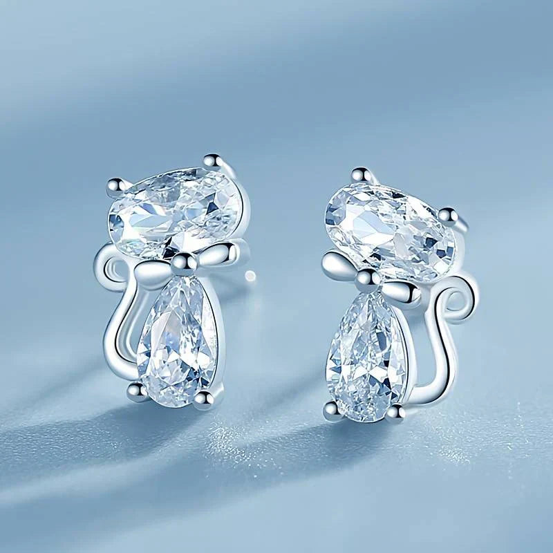 Cat Zirconia Earrings