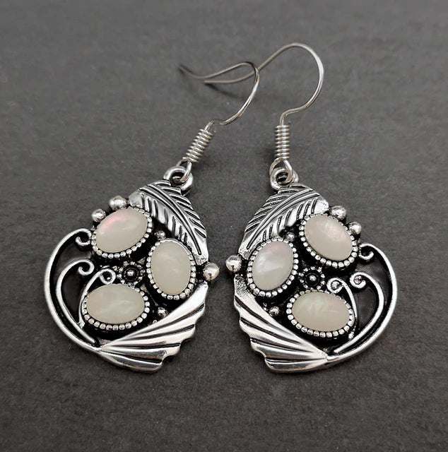 White Gemstone Earrings