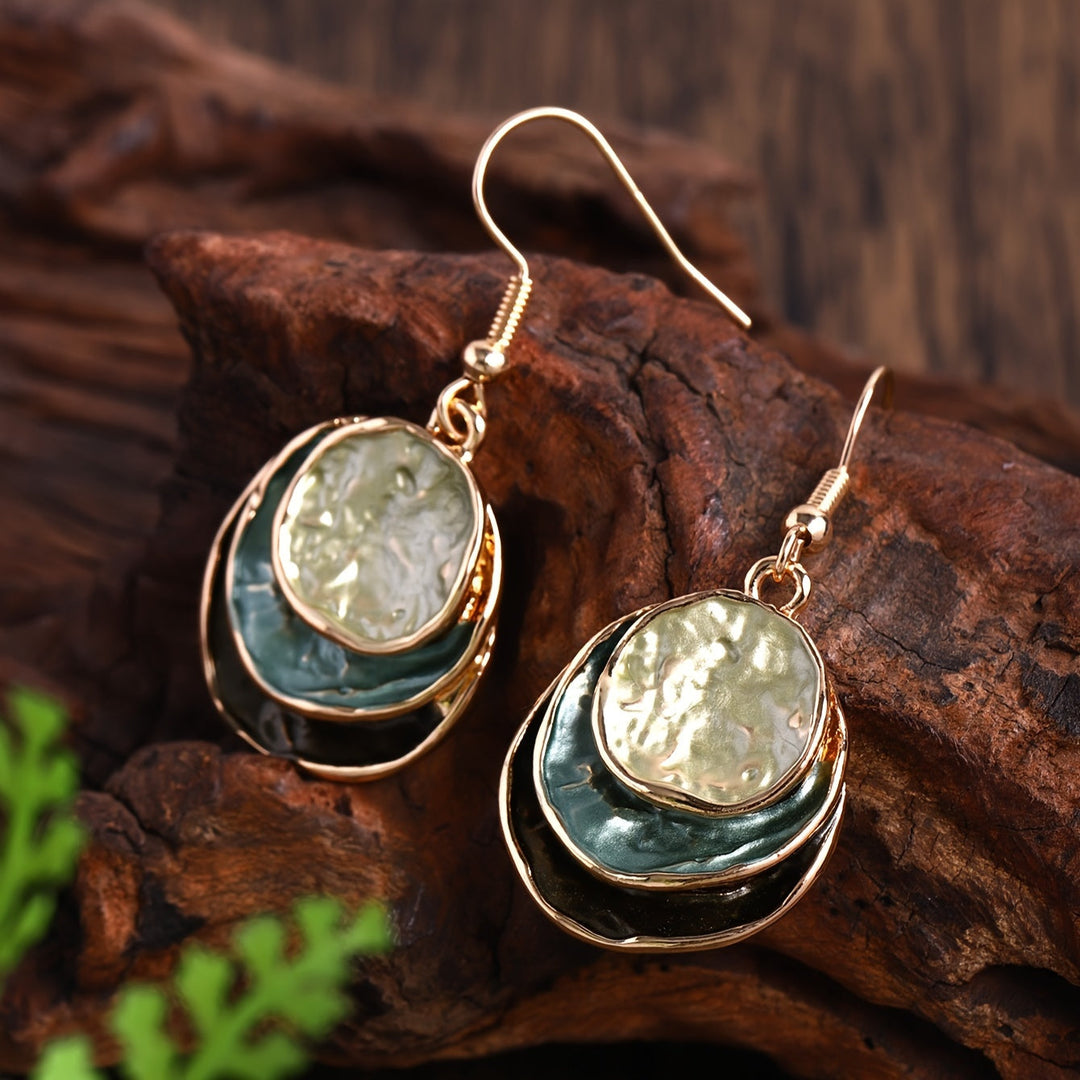 Handmade Boho Enamel Necklace & Earring Set