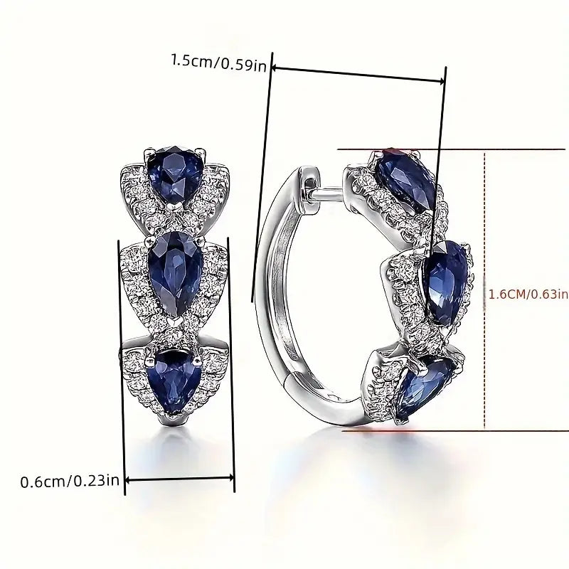 Sparkling Crystal Hoop Earrings