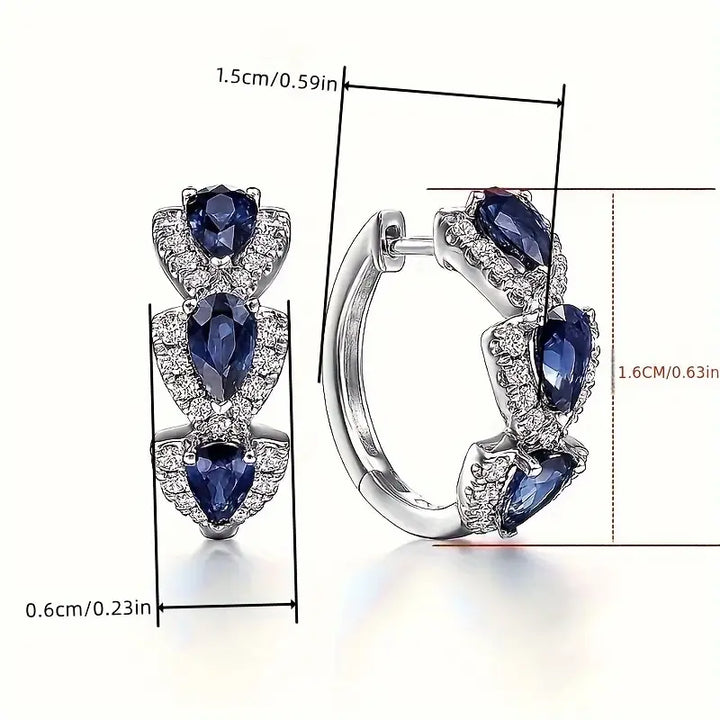 Sapphire Royal Crest Earrings