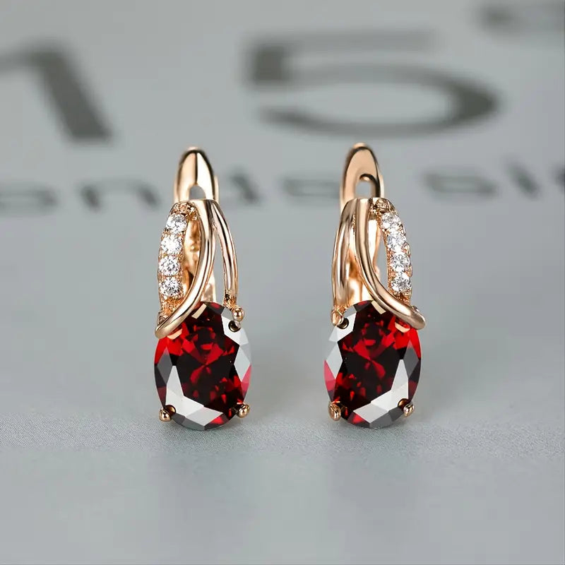 Gold Veressa Ruberine Earrings