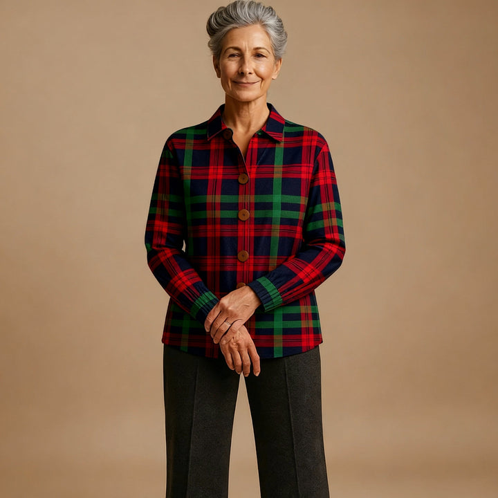 Tess | Checkered Blouse
