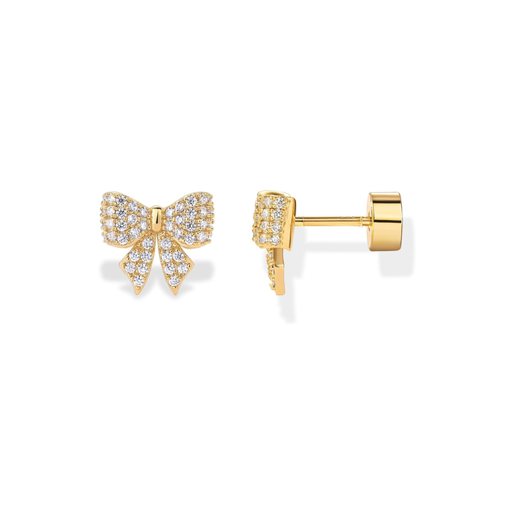 Gold Bow Earrings