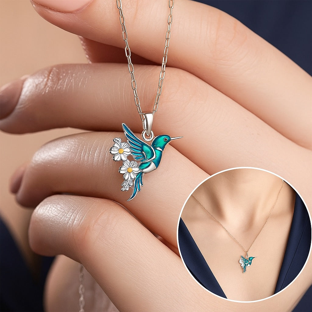 Elegant Hummingbird Necklace with Complimentary Earrings – Limited Time Only!