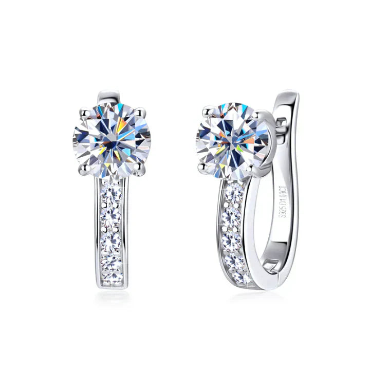 Moissanite Hoop Earrings