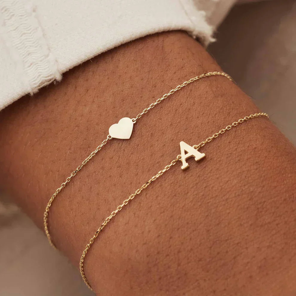 Gold Initial Bracelet by Vita Signa