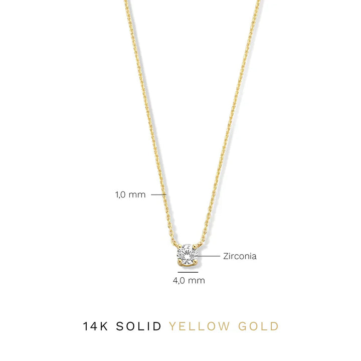 Cléa Gold Moissanite Stone Collar