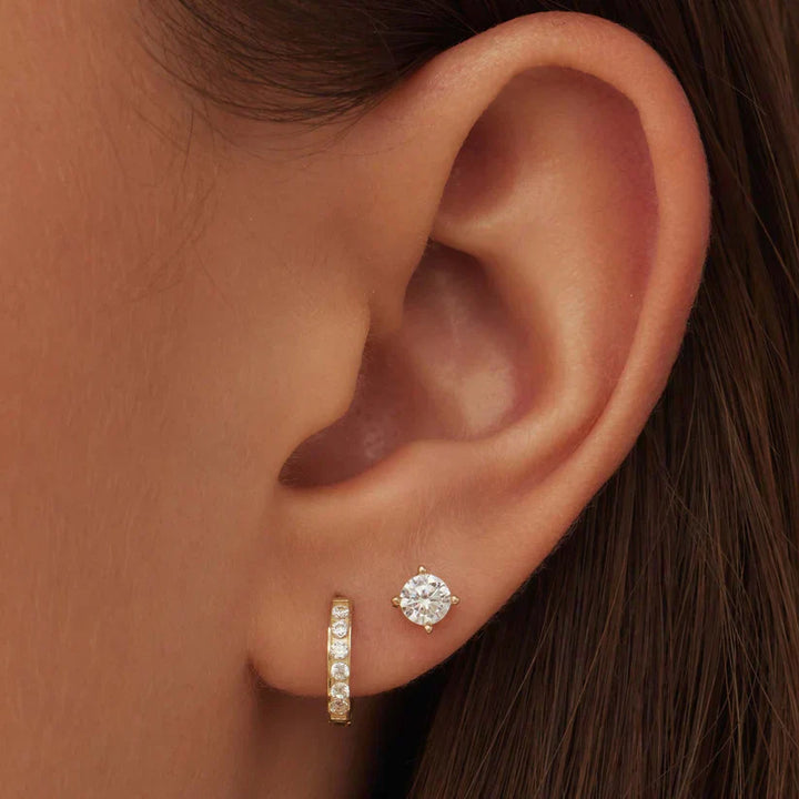 Gold Celestial Stone Earrings Set