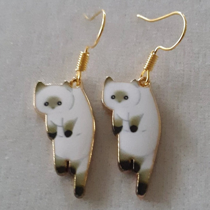 Cat-Shaped Dangle Earrings