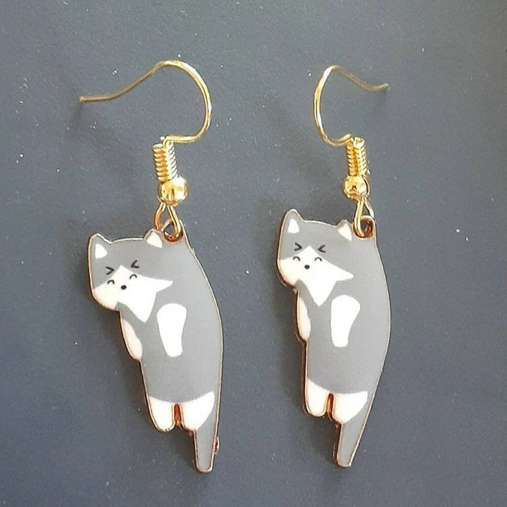 Cat-Shaped Dangle Earrings