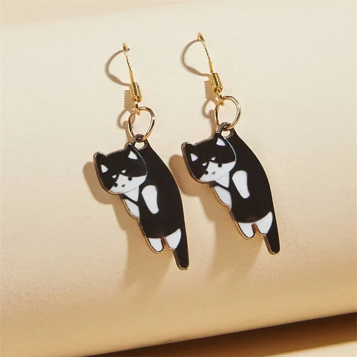 Cat-Shaped Dangle Earrings