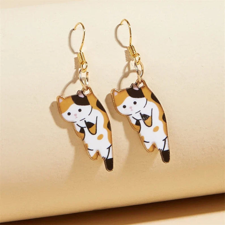 Cat-Shaped Dangle Earrings
