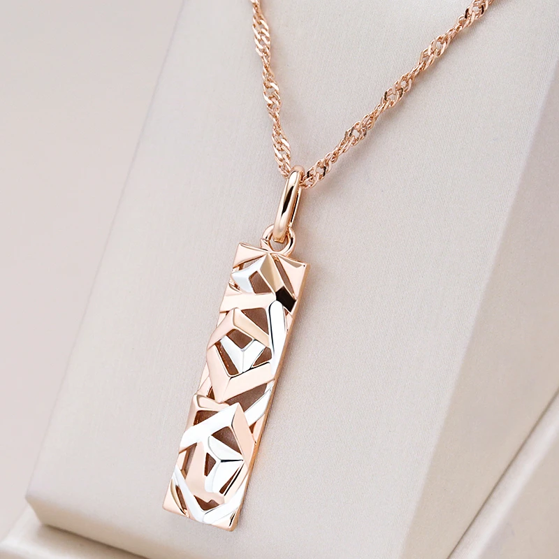 Chic Gold Rectangle Necklace