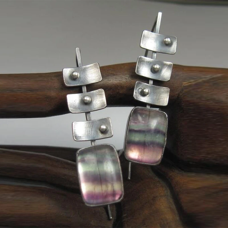 Gradient Silver Earrings