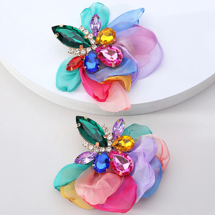 Vibrant Floral Petal Earrings