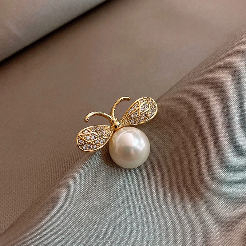 Pearl Dragonfly Earrings