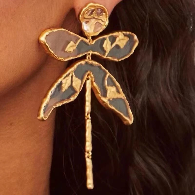 Gold Vintage Floral Earrings