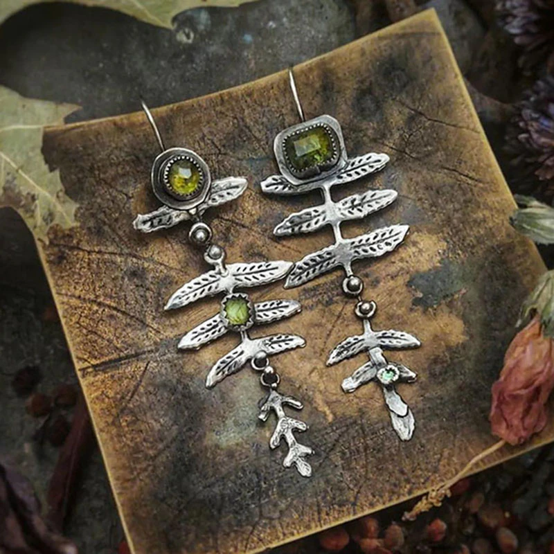 Silver Vintage Nature Earrings