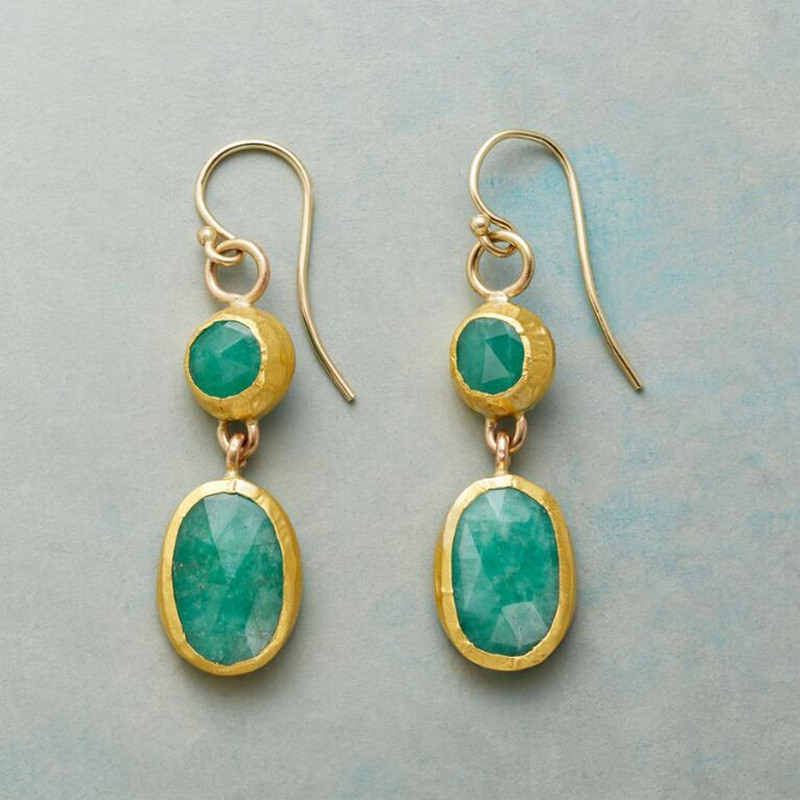 Gold Turquoise Earrings