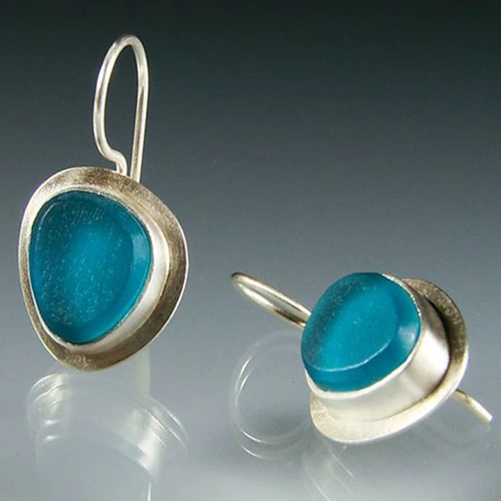 Boho Blue Crystal Earrings