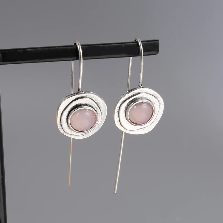 Boho Pink Crystal Earrings
