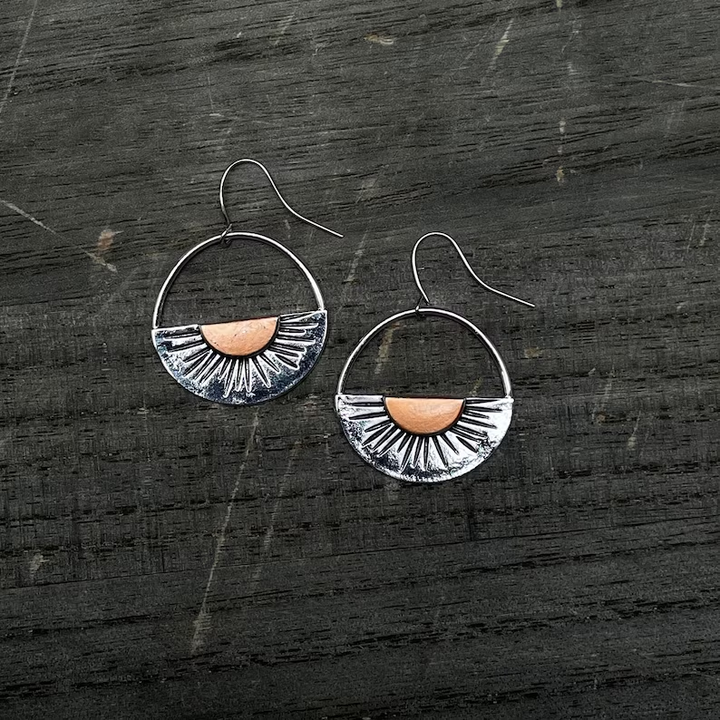Retro Horizon Solar Earrings