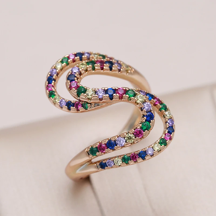 Chic Colorful Zirconia Ring
