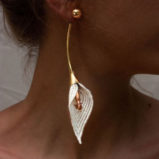 Gold Leaf Vintage Earrings