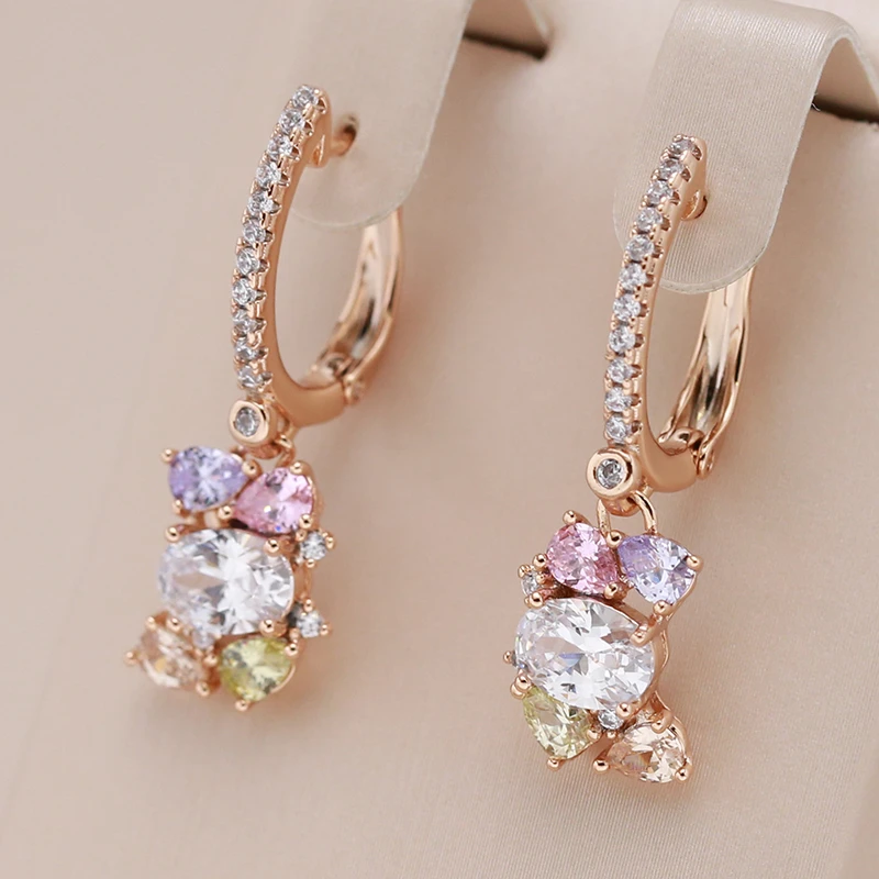 Chic Colored Crystal Earrings