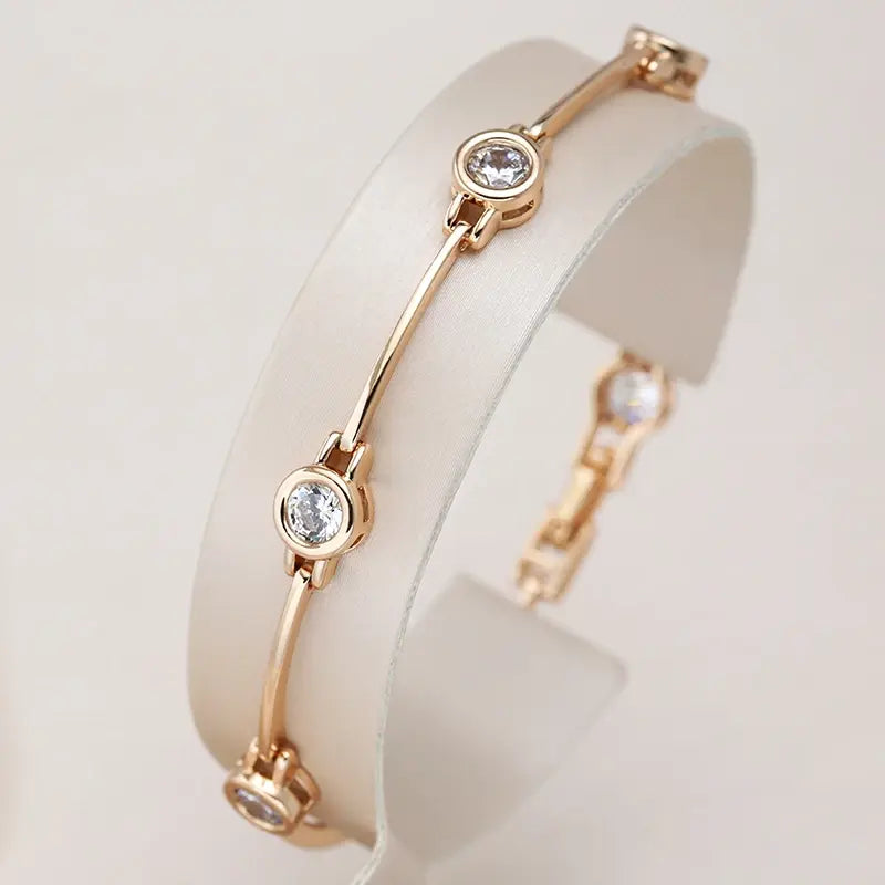 Gold Elegant Zirconia Bracelet