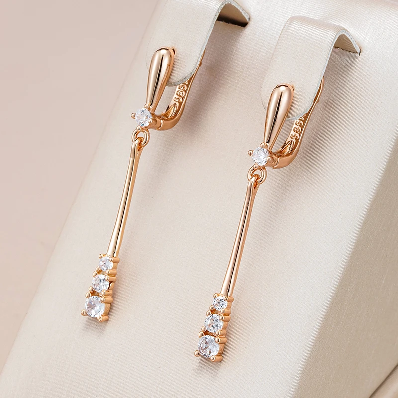 Gold-Plated Elegant Cubic Zirconia Earrings